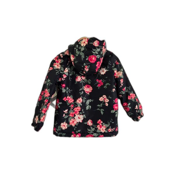 Children Place Girls Coat Floral 7/8 Hooded Winter Snow Warm - Picture 2 of 8